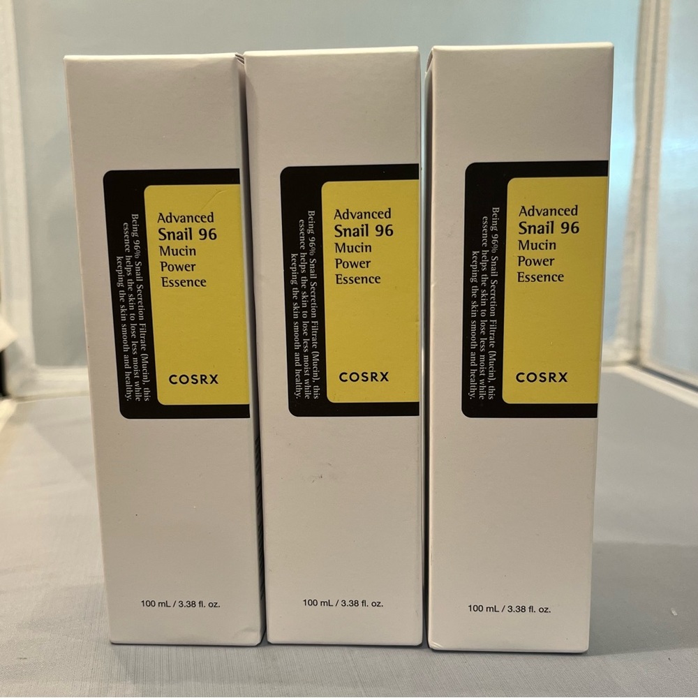 Lot 3 New COSRX Advanced Snail 96 Mucin Power Essence Moisturizer 3.38 oz Rt $75